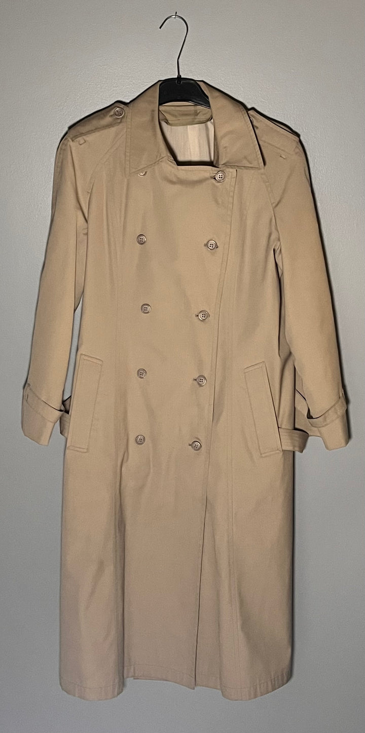 Vintage Women's London Fog Khaki Trench Coat Size 12