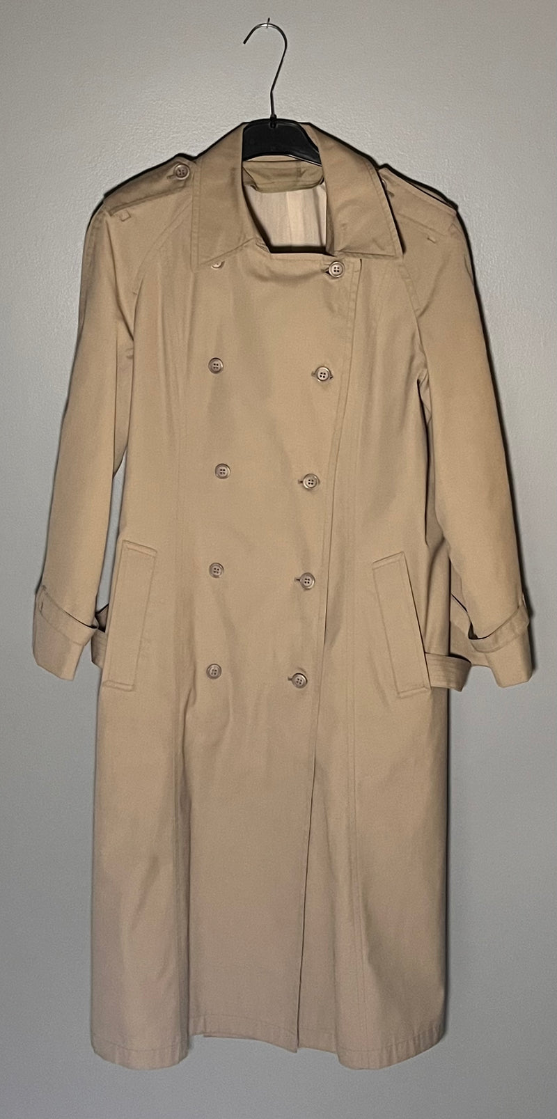 Vintage Women's London Fog Khaki Trench Coat Size 12