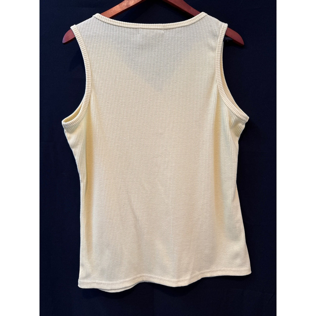 Women’s Merokeety V Neck Yellow Tank Top XL
