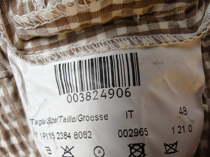 Womens Piazza Sempione Capri Pants Brown White Size 12