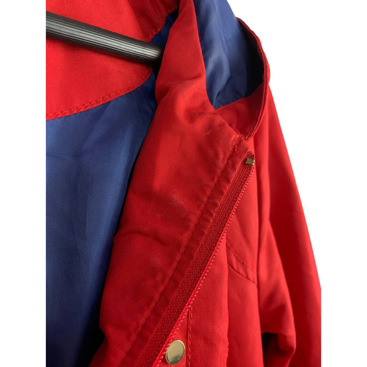 Susan Graver Womens Red Hooded Jacket With Drawstring Waist XS