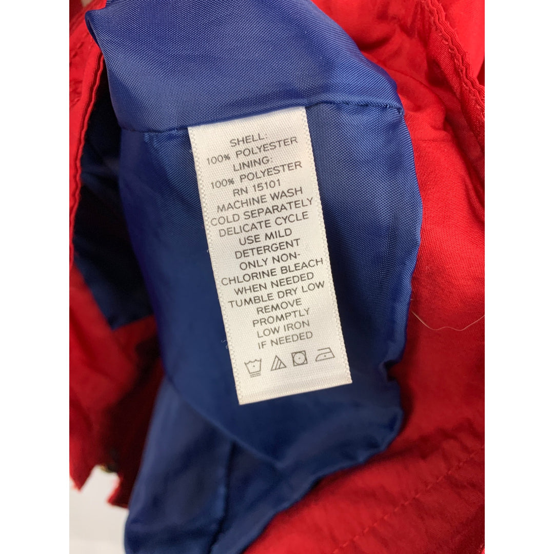 Susan Graver Womens Red Hooded Jacket With Drawstring Waist XS