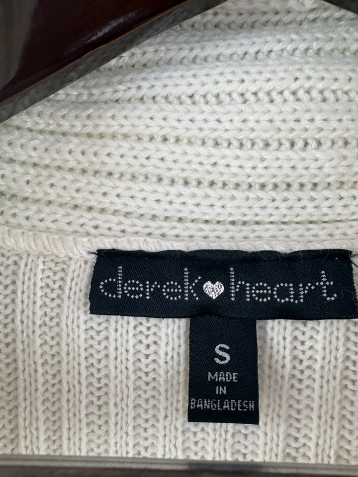 Women’s Derek Heart Small Cream Knit Cardigan