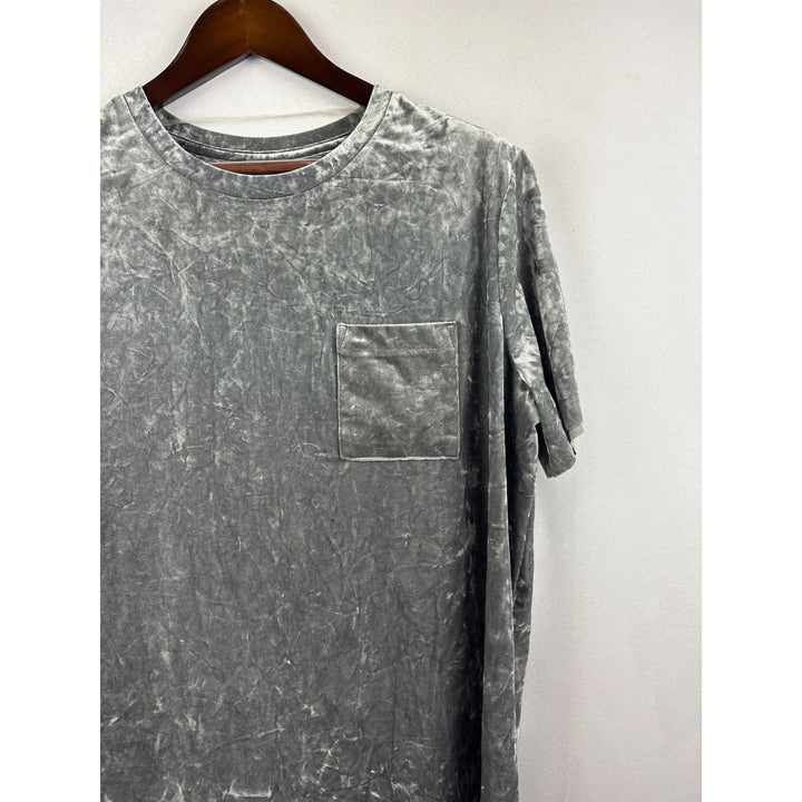 Women’s Falls Creek 1X Silver Velvet Short Sleeve Shirt with Breast Pocket