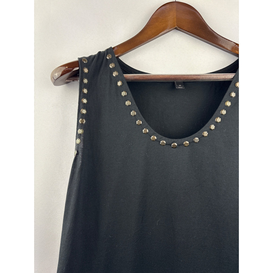 Women’s J.Crew Medium Black Tank Blouse w/ Dark Gold Harware