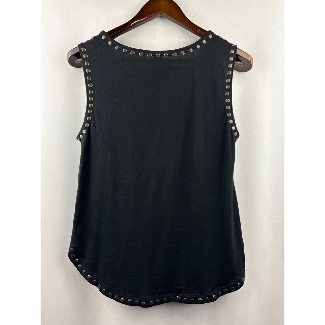 Women’s J.Crew Medium Black Tank Blouse w/ Dark Gold Harware