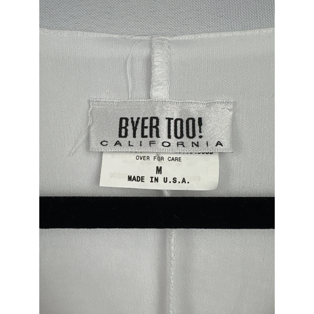 Byer Too! White Floral Embroidered Sleeveless Dress Size Medium