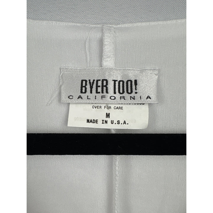 Byer Too! White Floral Embroidered Sleeveless Dress Size Medium