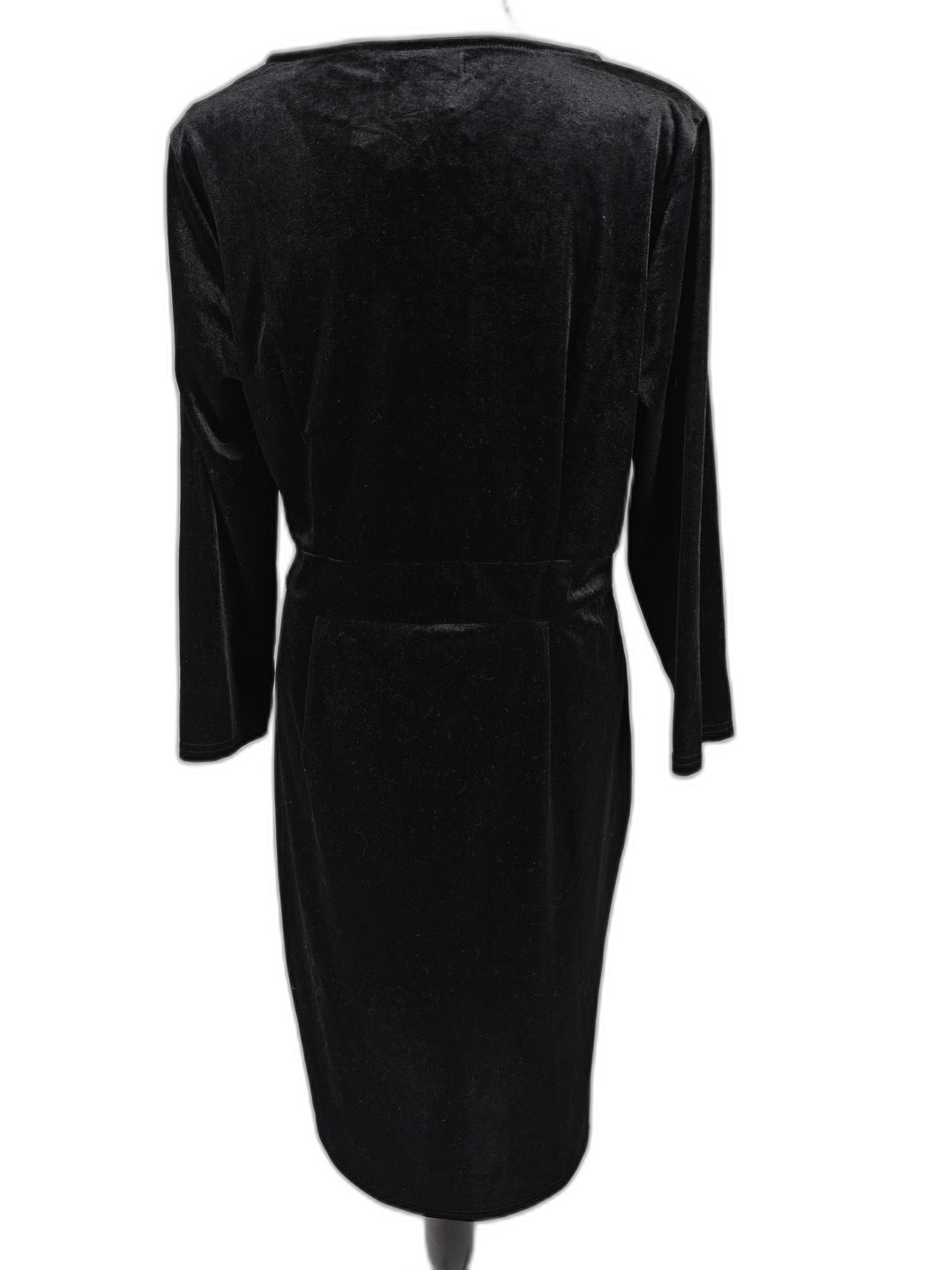 Women’s InsNova Velvet Wrap Dress Black Size L NWT
