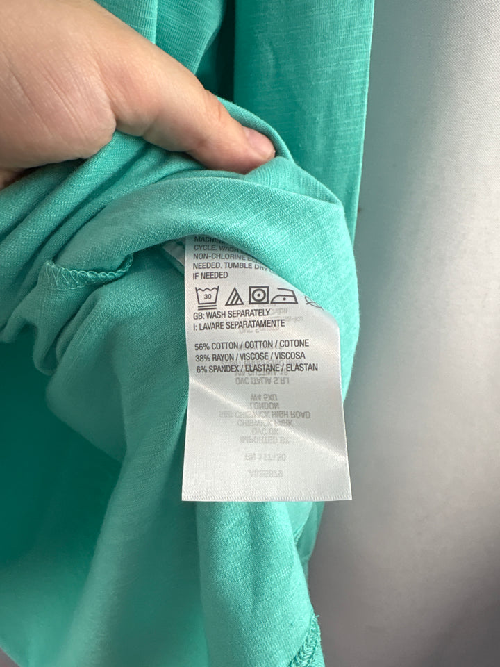 Women’s Belle Kim Gravel XL Teal V-Neck Hoodie