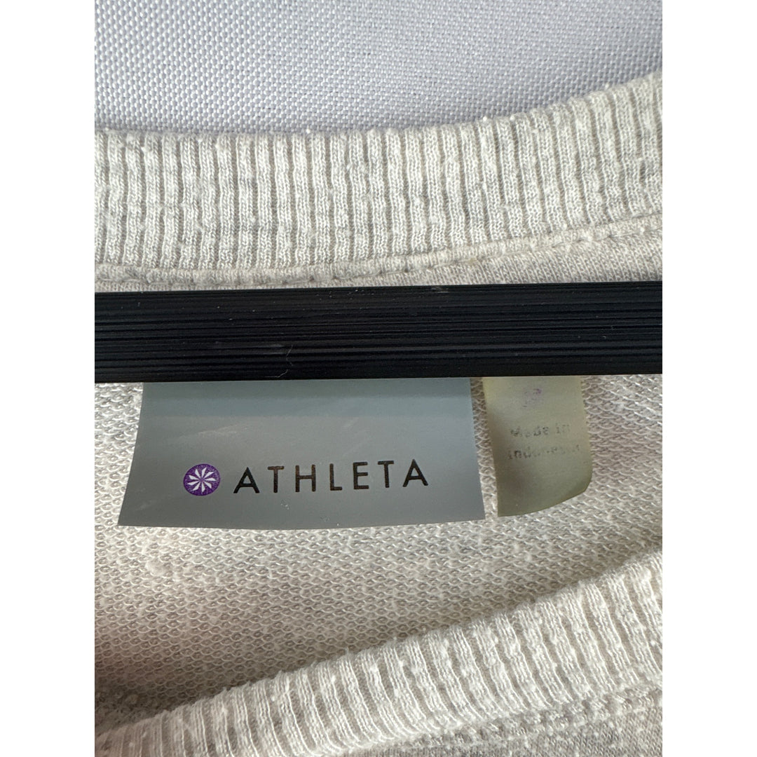 Athleta Womens Light Gray Long Sleeve Sweatshirt Medium