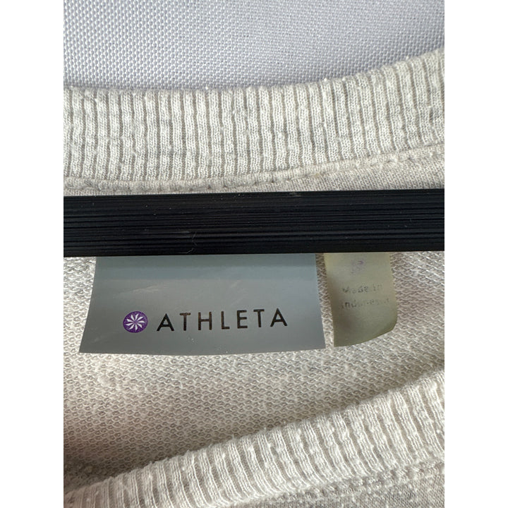 Athleta Womens Light Gray Long Sleeve Sweatshirt Medium