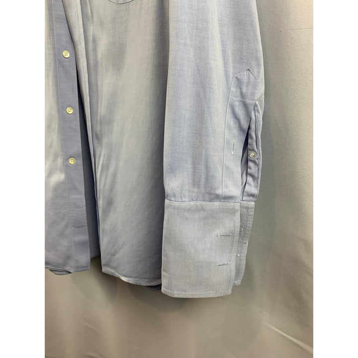 Jeffrey Michael Mens Blue Dress Shirt L