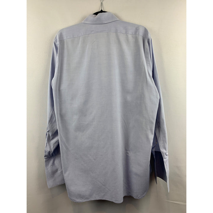 Jeffrey Michael Mens Blue Dress Shirt L