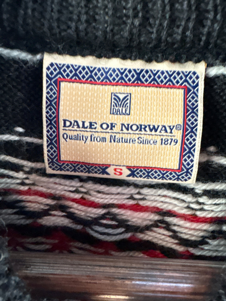 Women’s Dale of Norway Small Red &amp; Black Patterned Cardigan