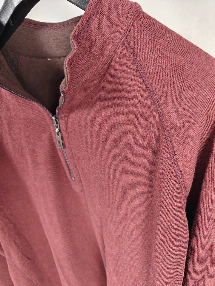 Mens Tommy Bahama Quarter Zip Pullover Burgundy Size Unknown