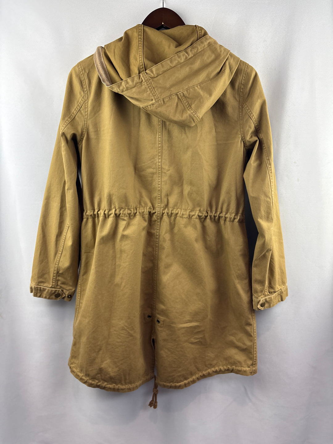 Women’s Madewell Medium Latte Brown Hooded Coat