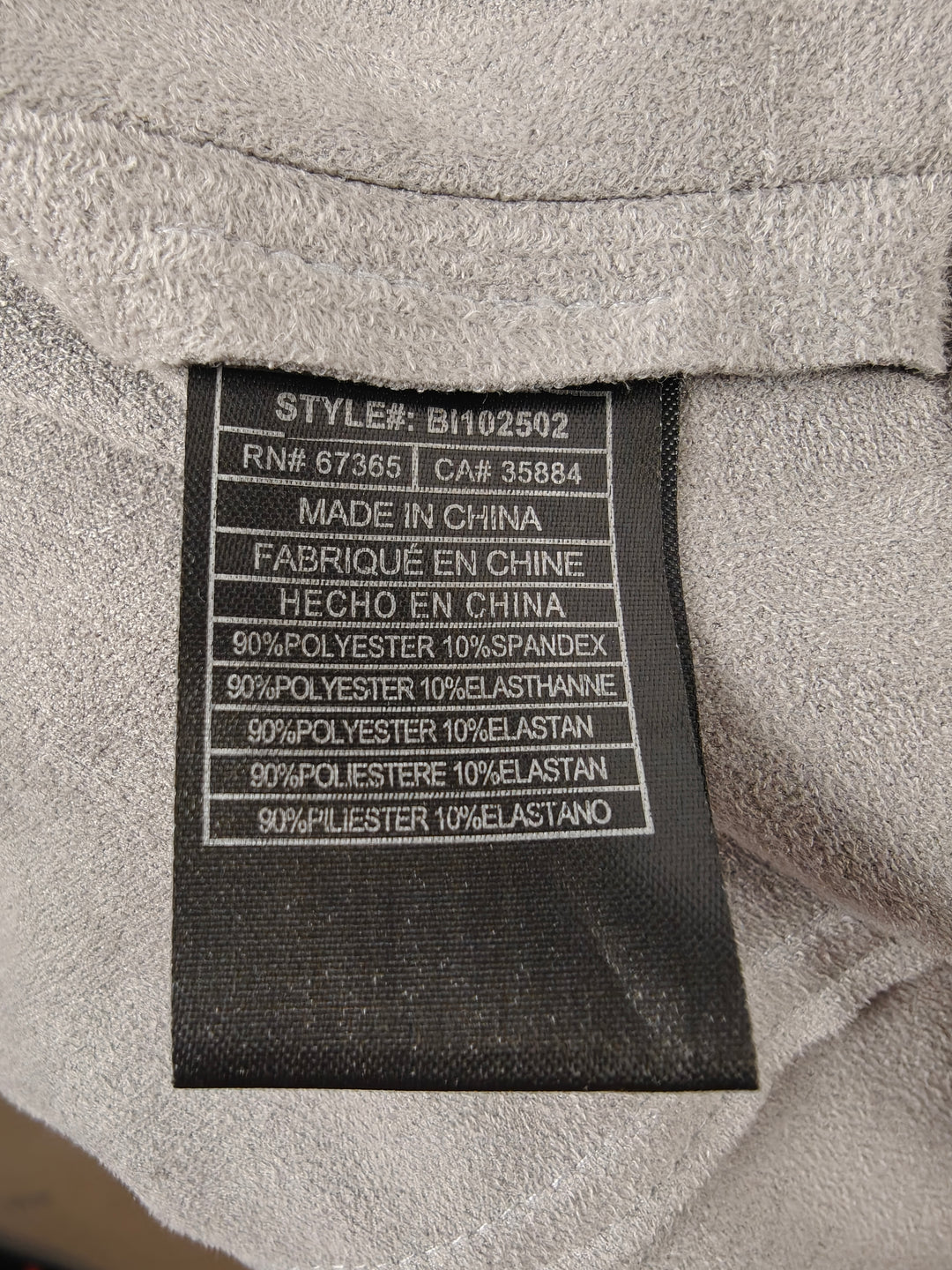 Women BB Dakota Faux Suede Jacket Gray Small