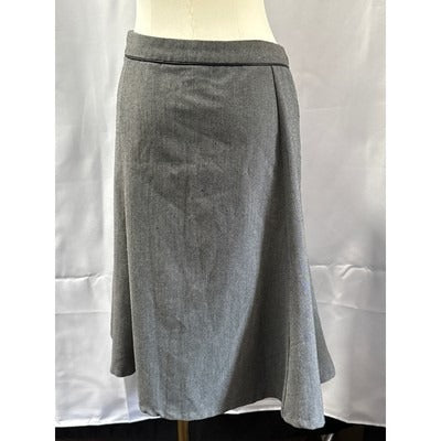 Women’s 89th & Madison Grey Pleated Midi Skirt Sz 14