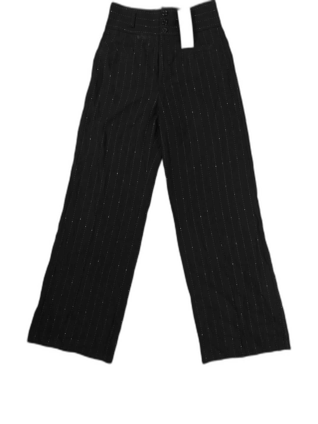 Womens Nanette Lepore Dress Pants Black Pinstripe Size 8