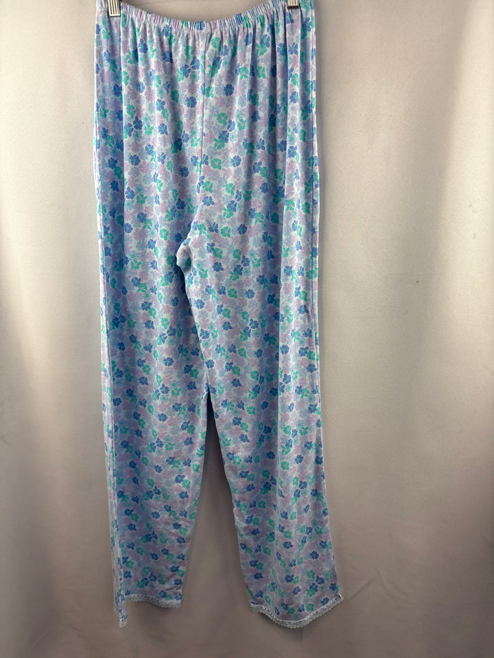 Women’s Intimate Essentials Small Light Blue Floral PJ Set