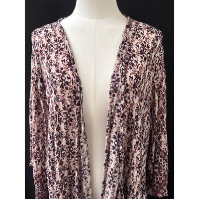 Lucky Brand Womens Floral Kimono Cardigan