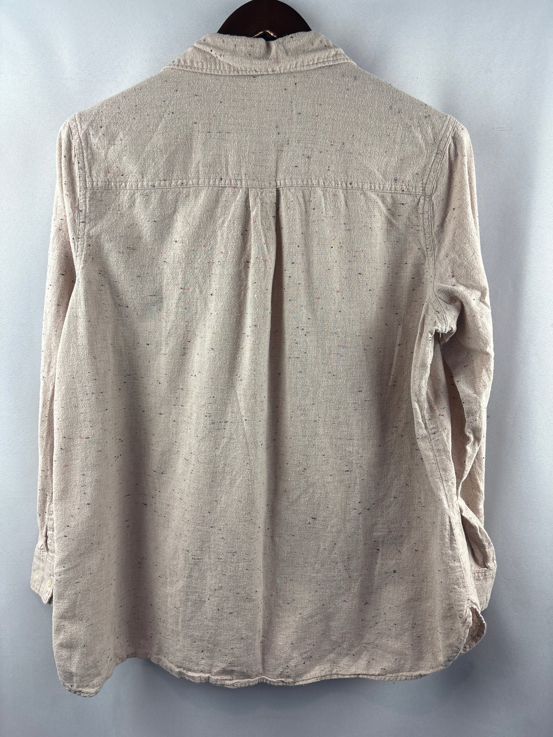 Women’s Old Navy XL Beige Button Up w/ Multicolored Details