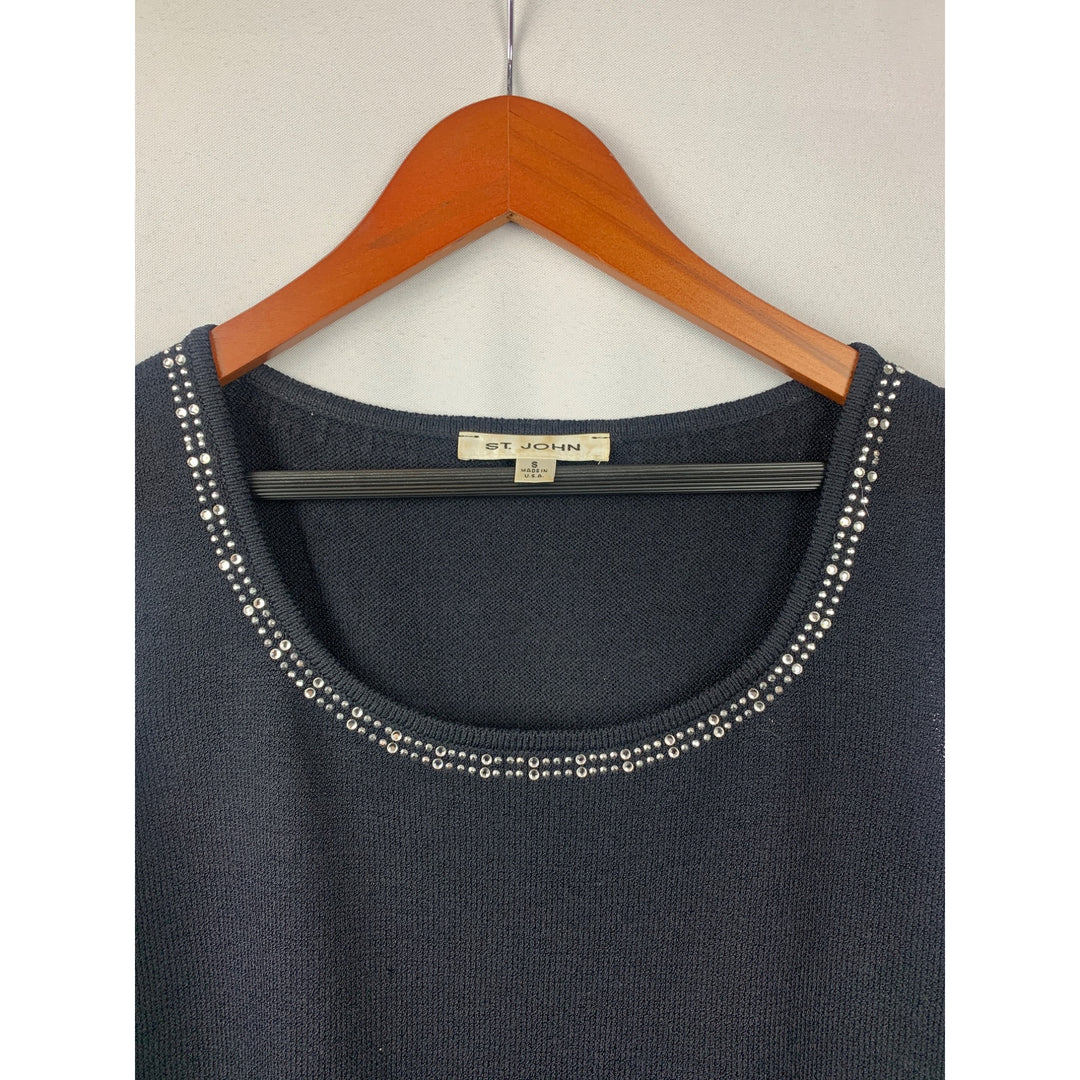 Women’s St John Navy Blue Cardigan Set Size S