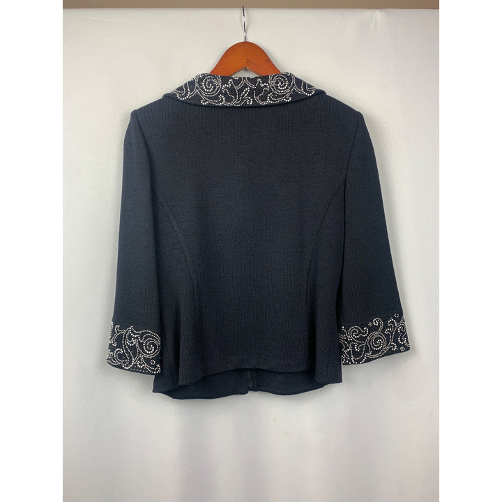 Women’s St John Navy Blue Cardigan Set Size S