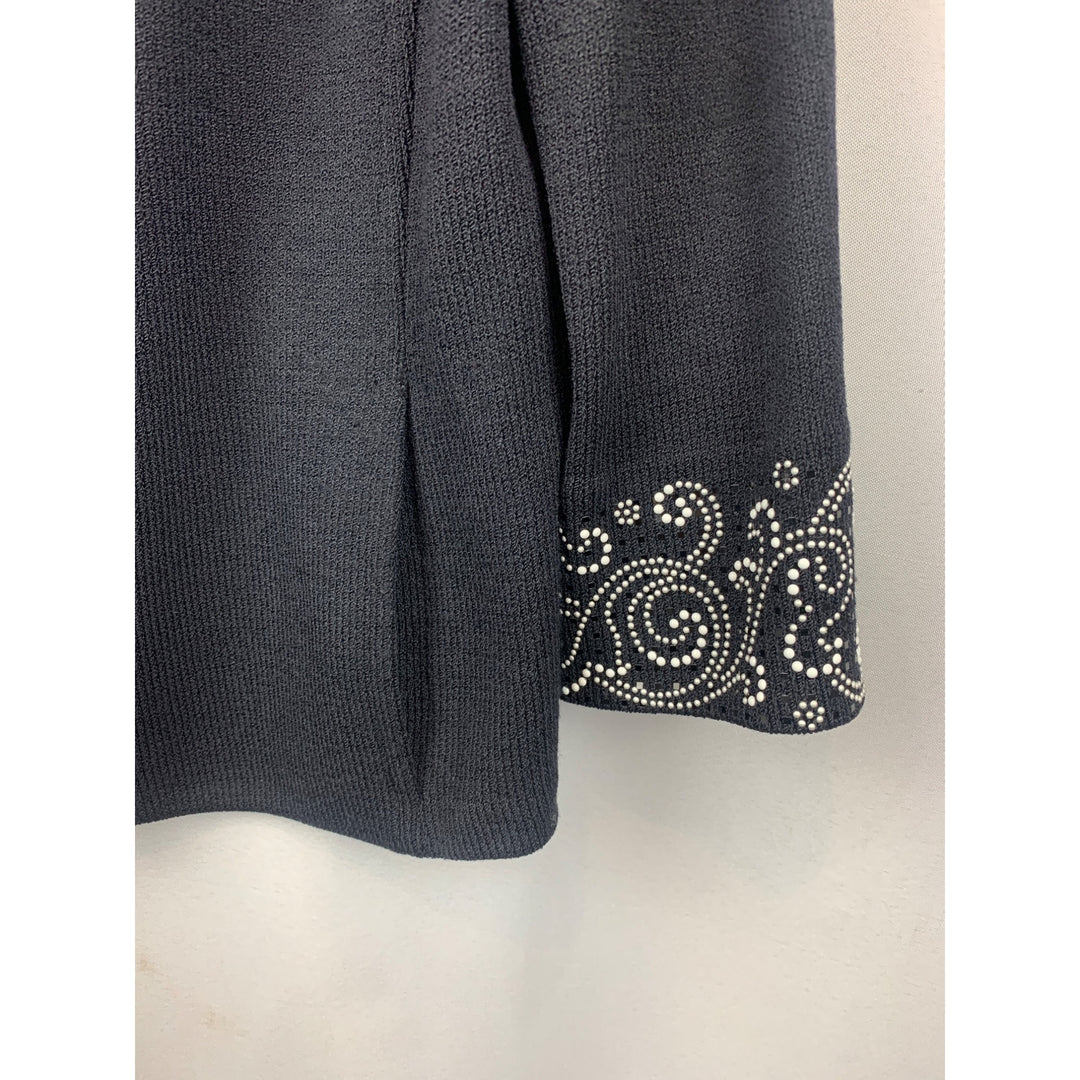 Women’s St John Navy Blue Cardigan Set Size S