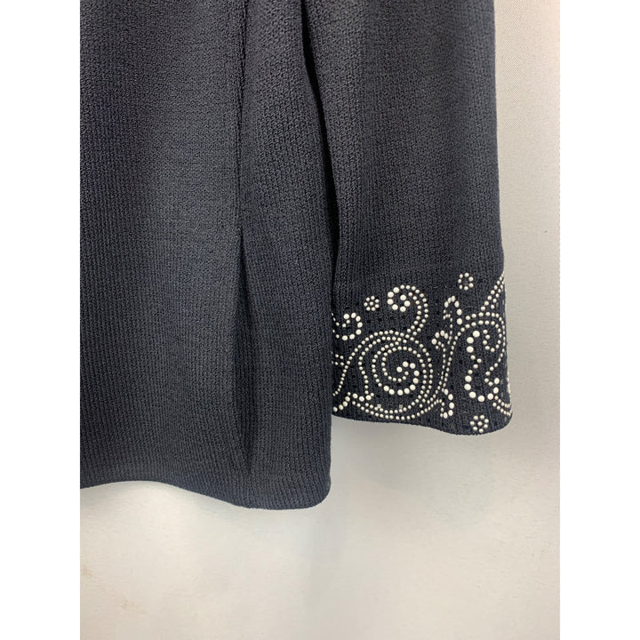 Women’s St John Navy Blue Cardigan Set Size S
