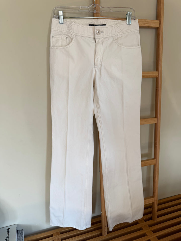 Vintage Y2K Marc Jacobs White Cotton Wide Leg Pants Size 6