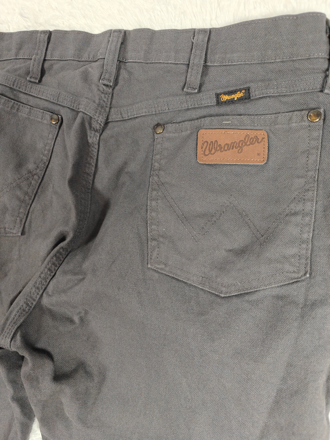 Mens Wrangler Tough Comfort Pants Gray Size 36x32