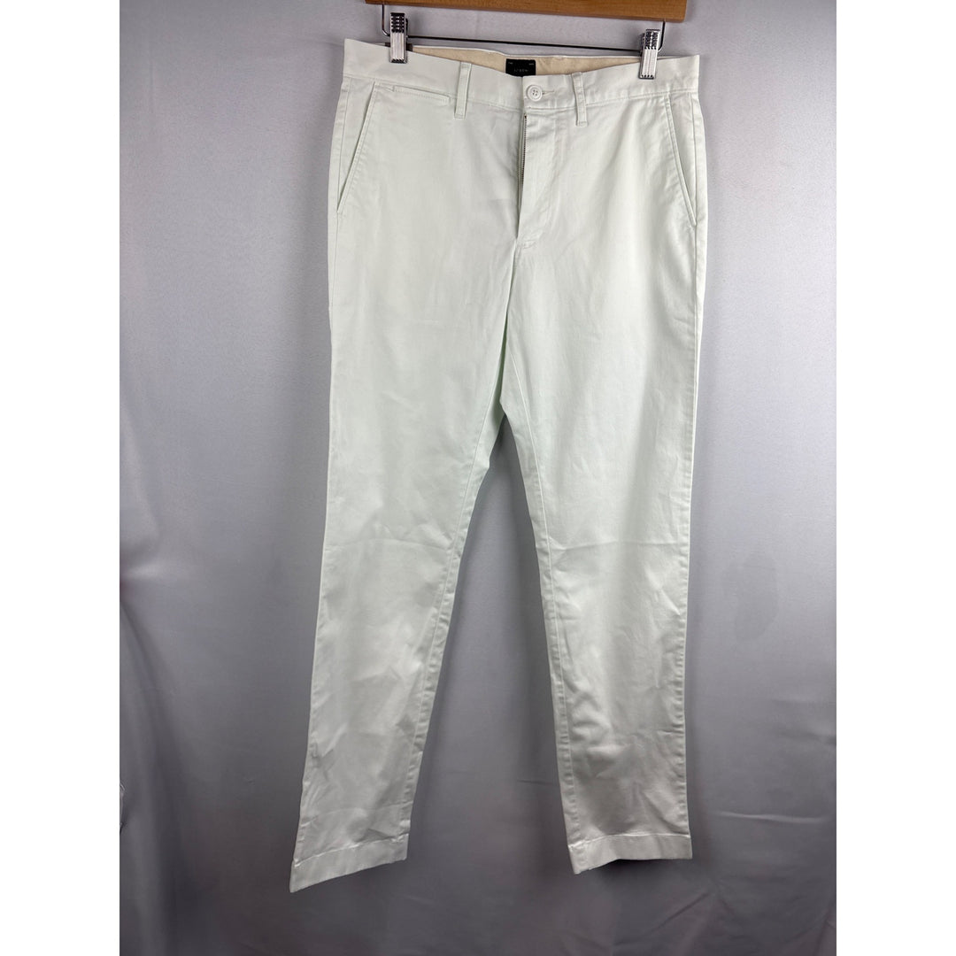 J.Crew Mens White Slim Fit Chino Pants W30 L32 Cotton Blend