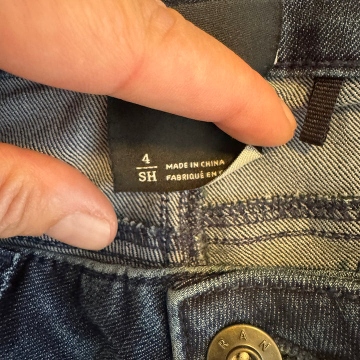 Prana Women's Dark Wash Mid-Rise Slim Straight Leg Jeans, Size 4S
