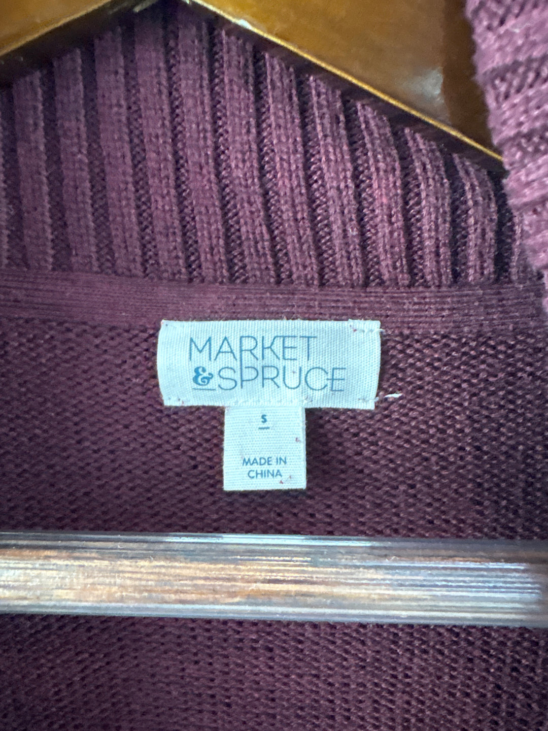 Women’s Market &amp; Spruce Small Burgundy Pullover Sweater