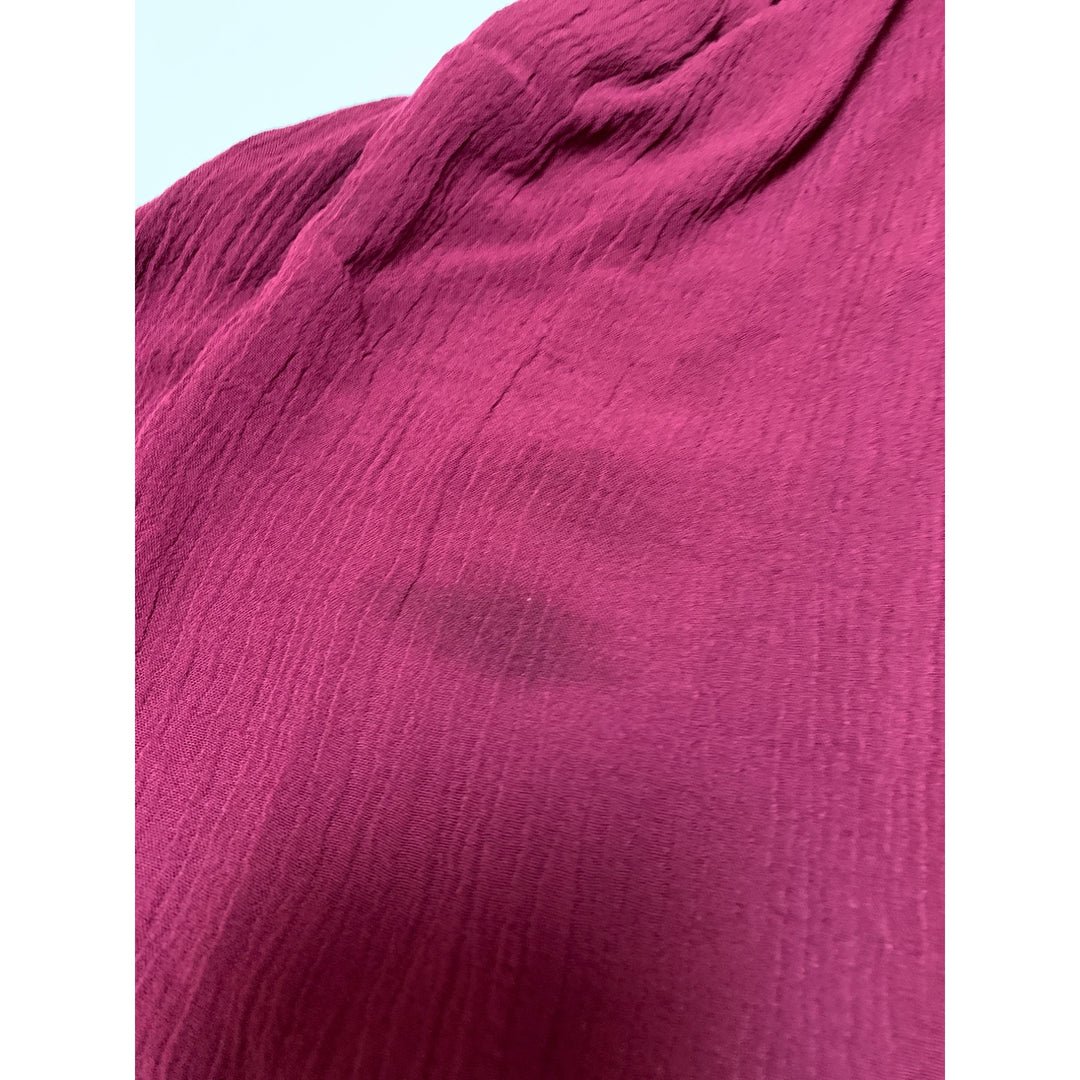 Ambiance Womens Burgundy Sleeveless Crochet Top 2XL Rayon & Cotton Blend