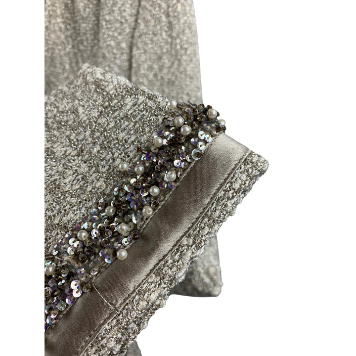 Women's St. John Evening Gray Set with Beaded Accent Size 8