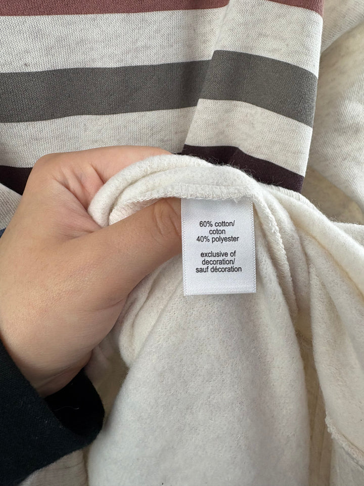 Women’s Maurices Medium Cream Crewneck w/ Multicolor Stripes