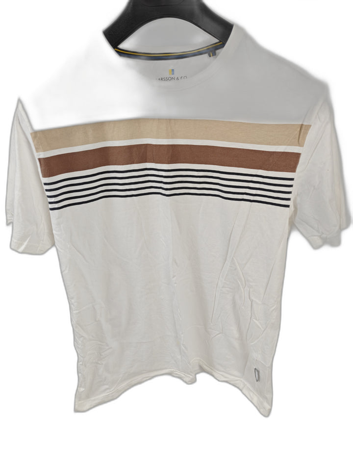 Men’s Larsson &amp; Co Striped T-Shirt White Size XL