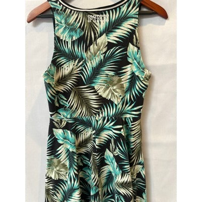 Pink by Victoria Secret Green Floral Large Tank Mindress