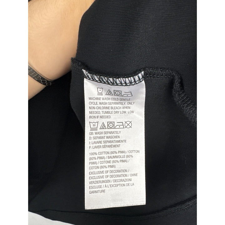 Isaac Mizrahi Live! Essentials Black Crew Neck T-Shirt 1X 100% Cotton Womens