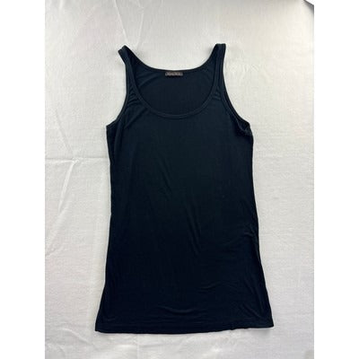 Emily Blu Womens Black Sleeveless Tank Top