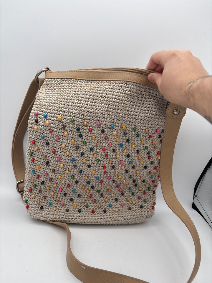 Women’s The Sak Tan Woven Beaded Crossbody Purse