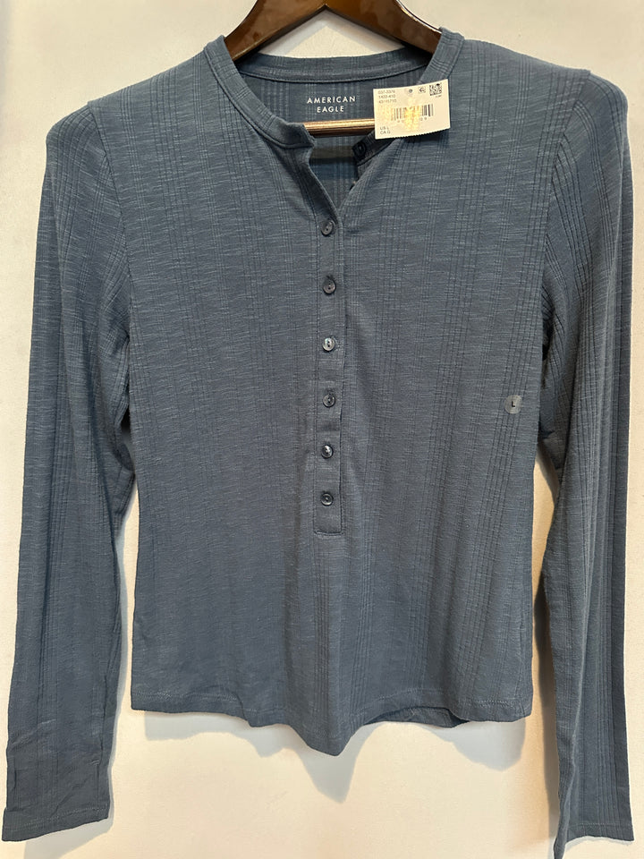 Women’s American Eagle Long Sleeve Top Slate Blue Size Large