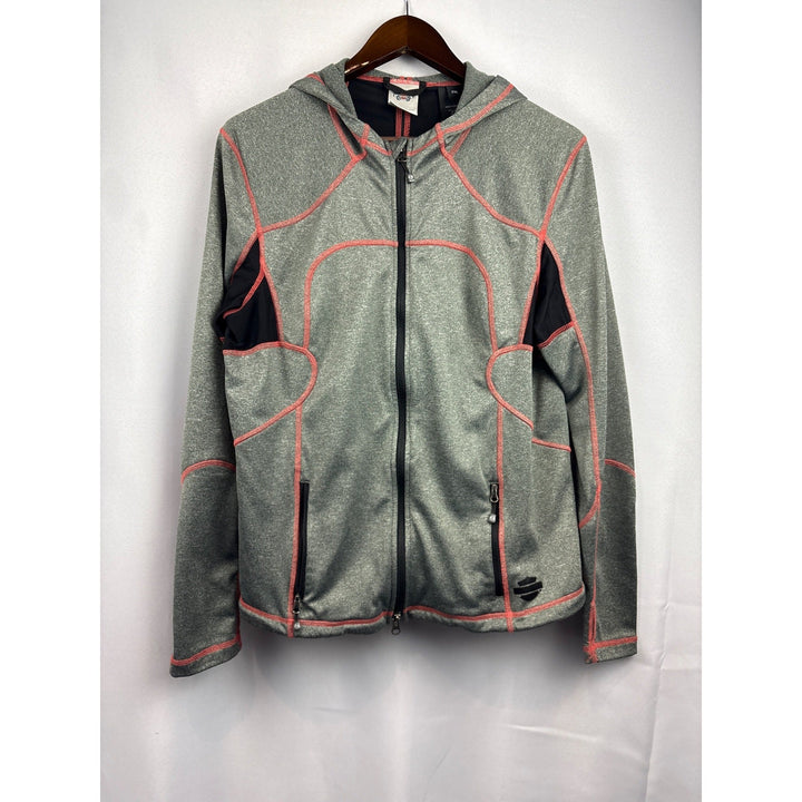 Women’s Harley Davidson Zip-Up Biker Hoodie, with Logo Design on Back