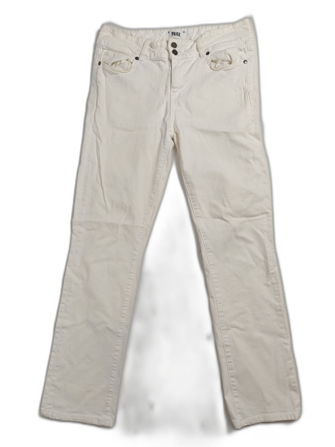 Women PAIGE Straight Leg Jeans White Size 31