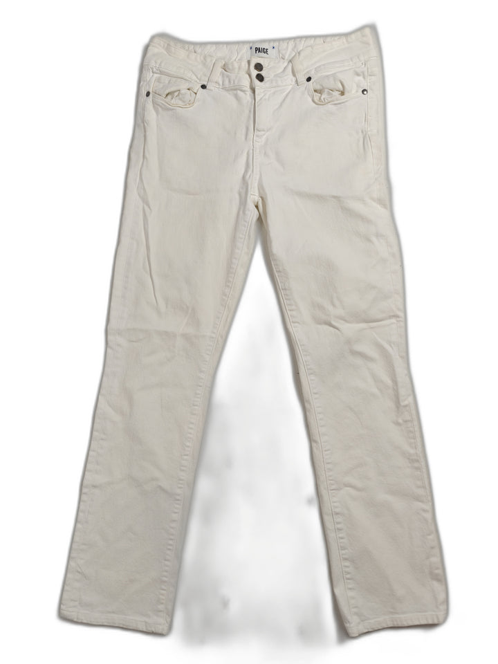 Women PAIGE Straight Leg Jeans White Size 31