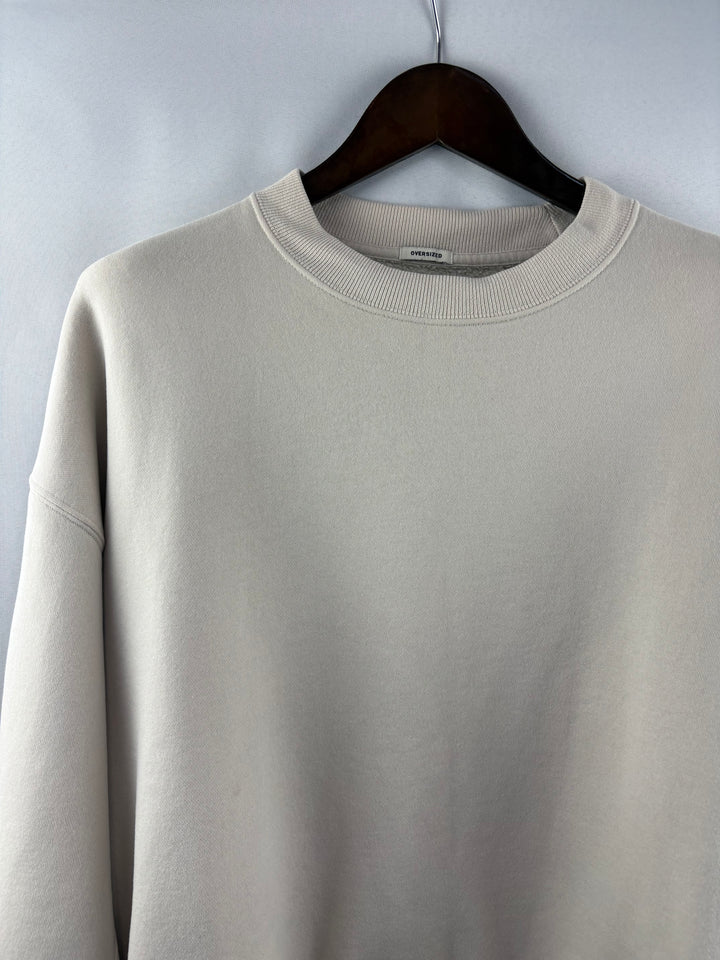 Men’s Abercrombie & Fitch Medium Cream Oversized Crewneck