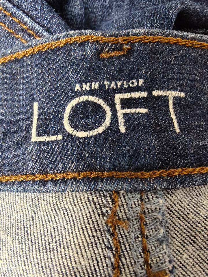 Womens LOFT Legging Jeans Dark Wash Size 29/8